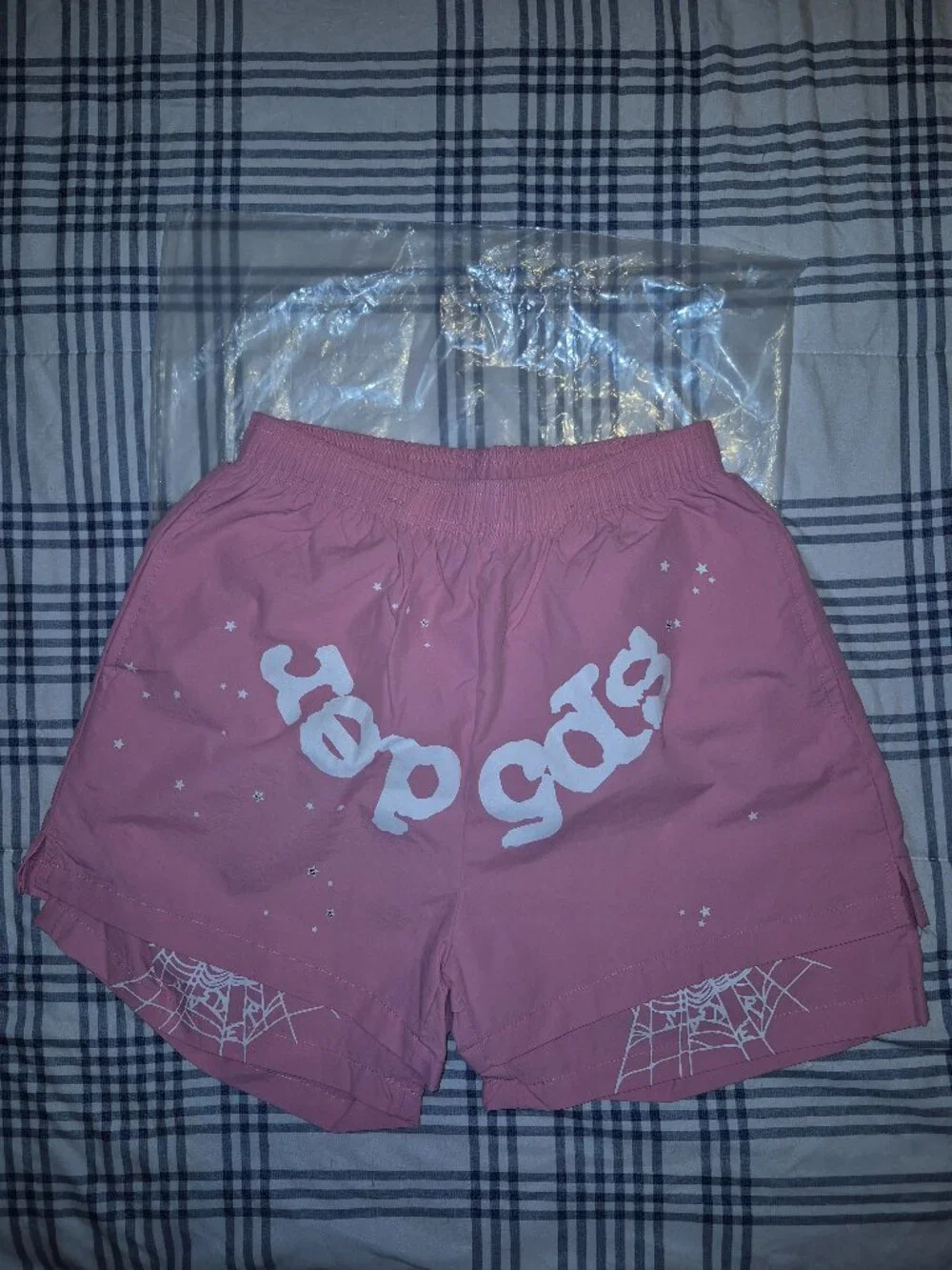 Sp5der OG Web Double Layer Short Pink (M) NWT